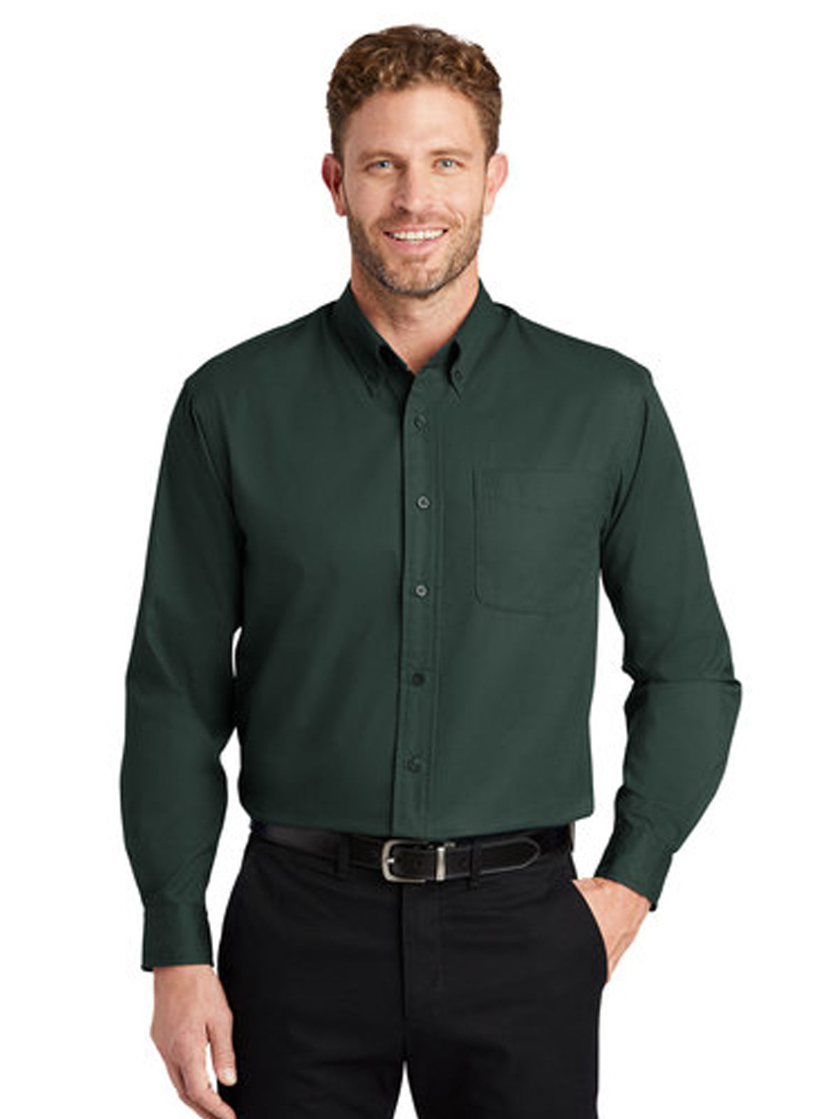 Men's 1-Pocket Long Sleeve Twill Shirt