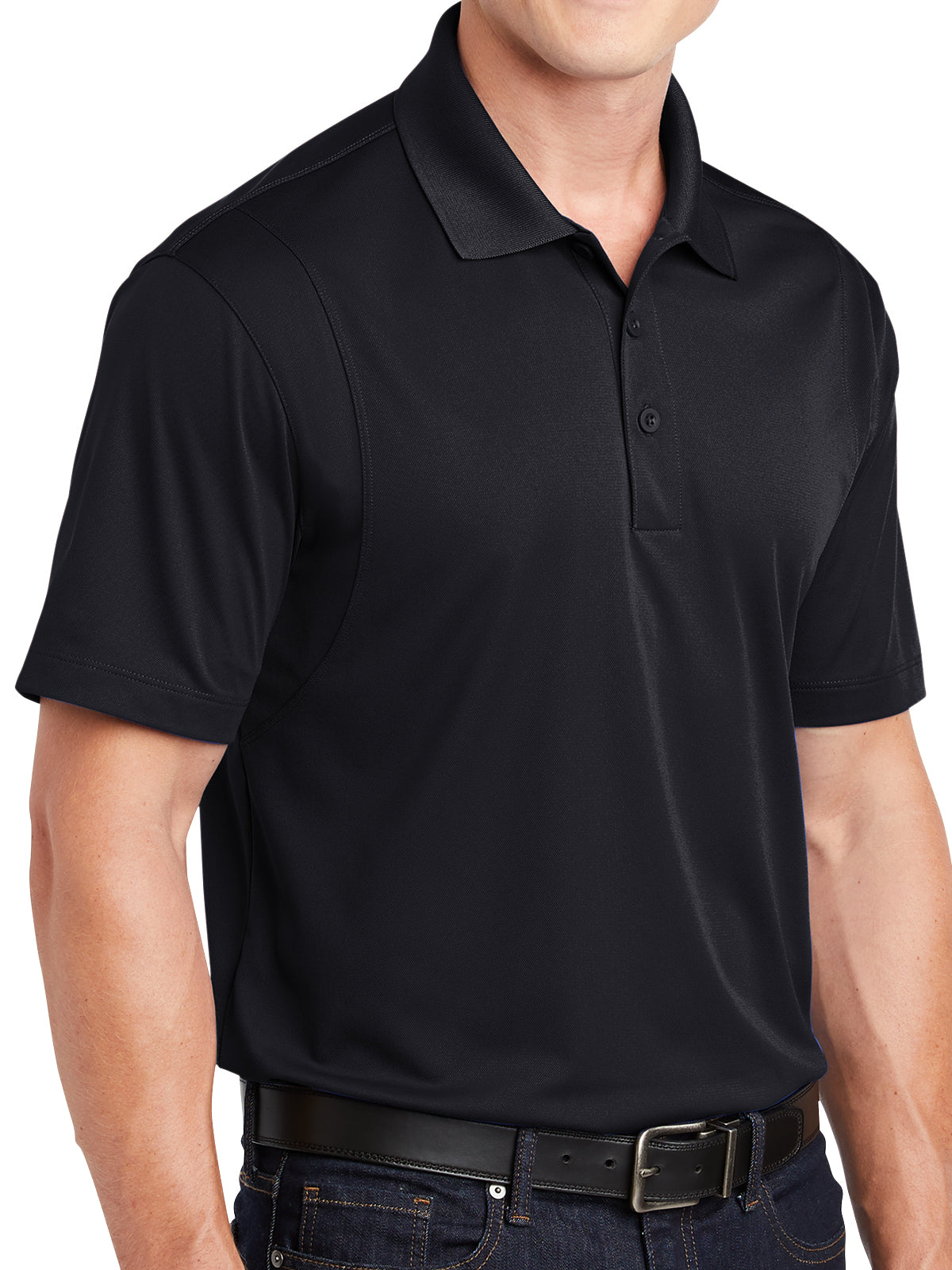 Men's Three-Button Micropique Polo