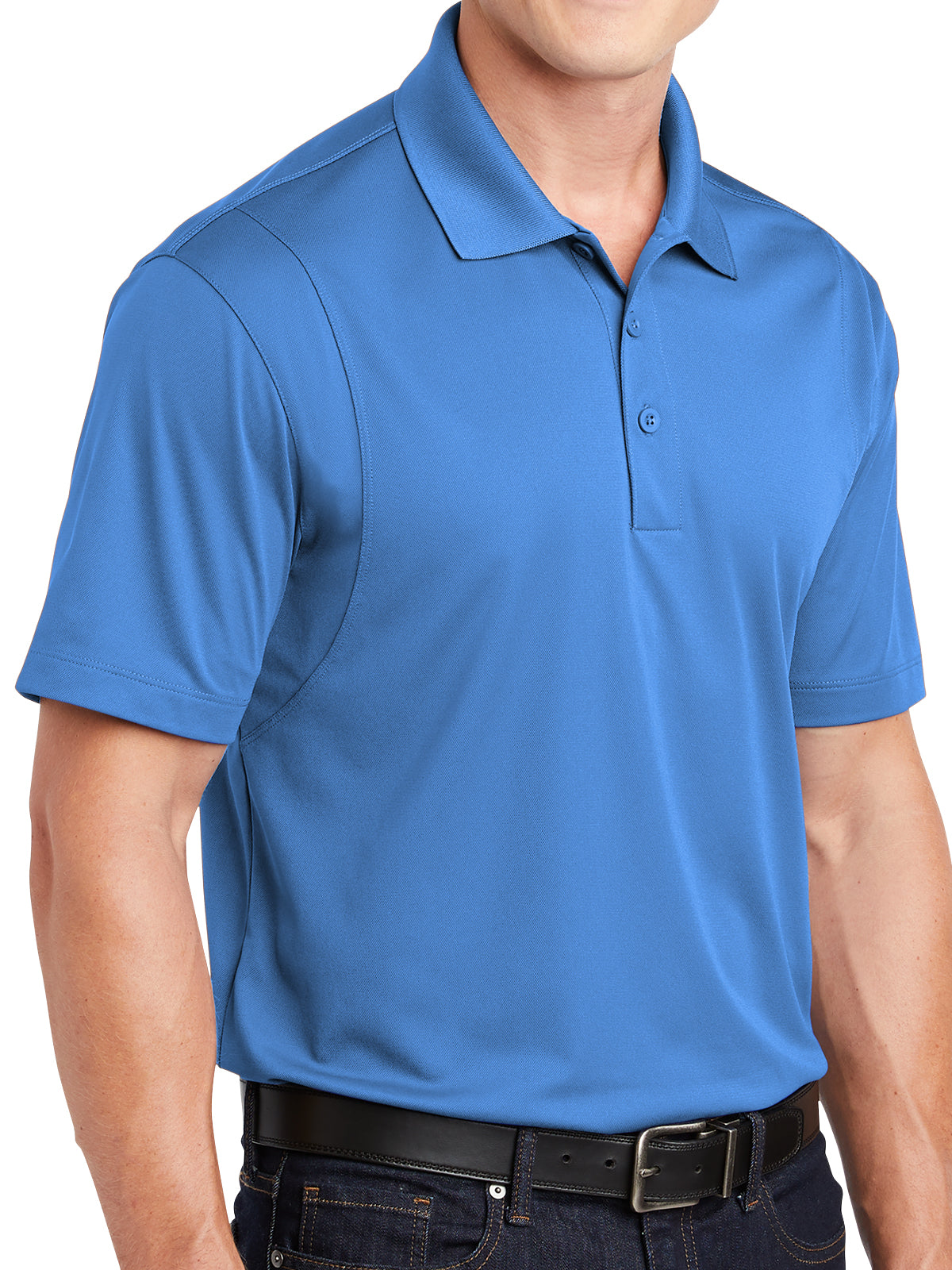 Men's Three-Button Micropique Polo