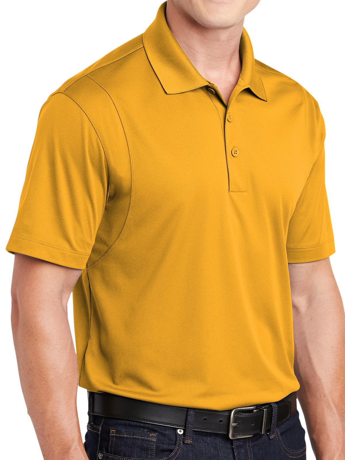 Men's Three-Button Micropique Polo