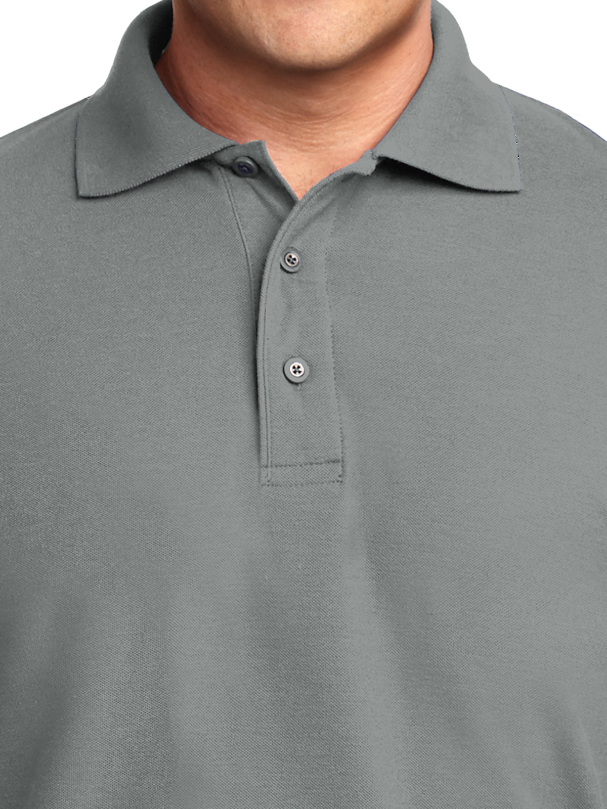 Men's Tall Silk Touch Long Sleeve Polo Shirt