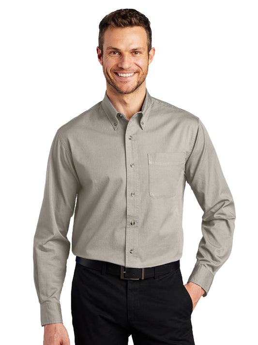 Men's Tall Long Sleeve Twill Shirt