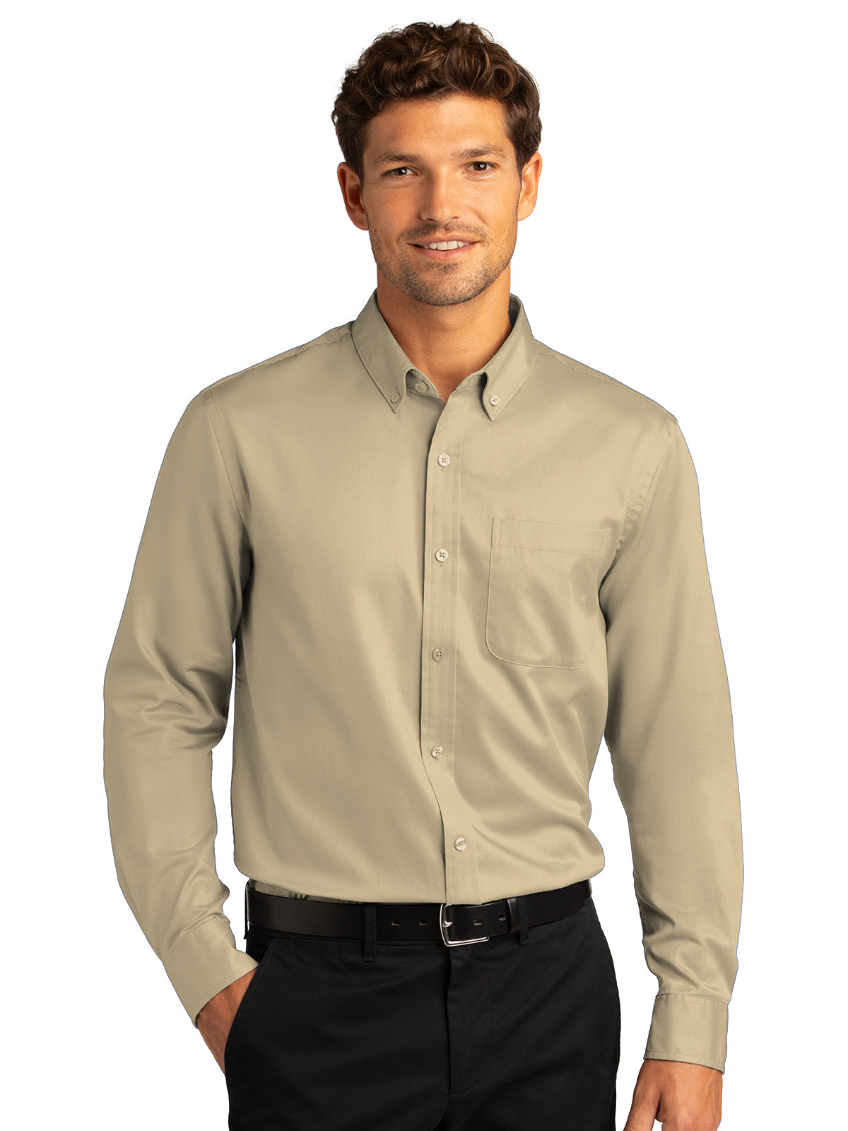 Men's Long Sleeve Button Up Performance Shirt