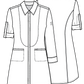 Women's Two-Pocket 40" Full-Length Button Cuff Sleeves Lab Coat