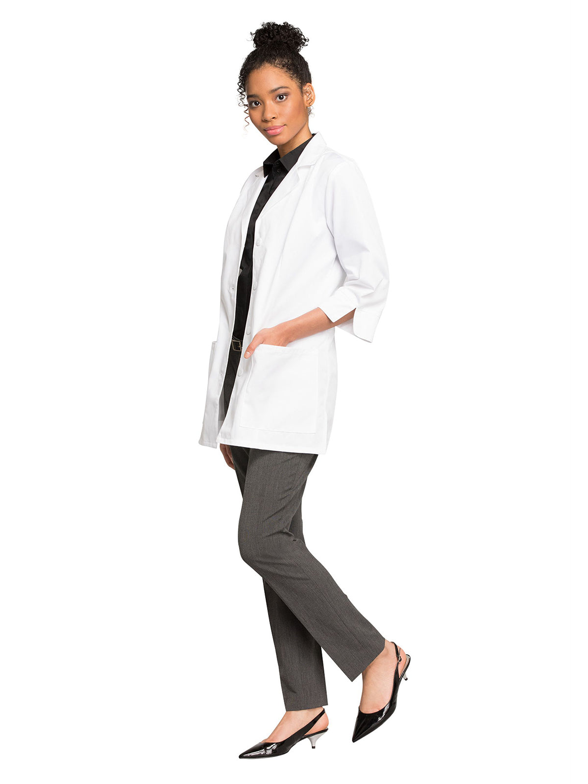 Women's Two-Pocket 30" Consultation 3/4 Sleeve Lab Coat