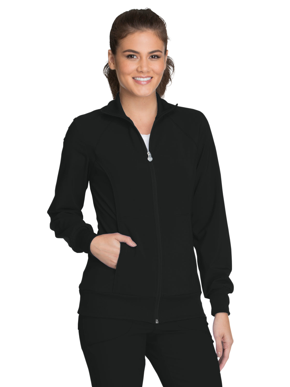 Women's 2-Pocket Contemporary Scrub Jacket