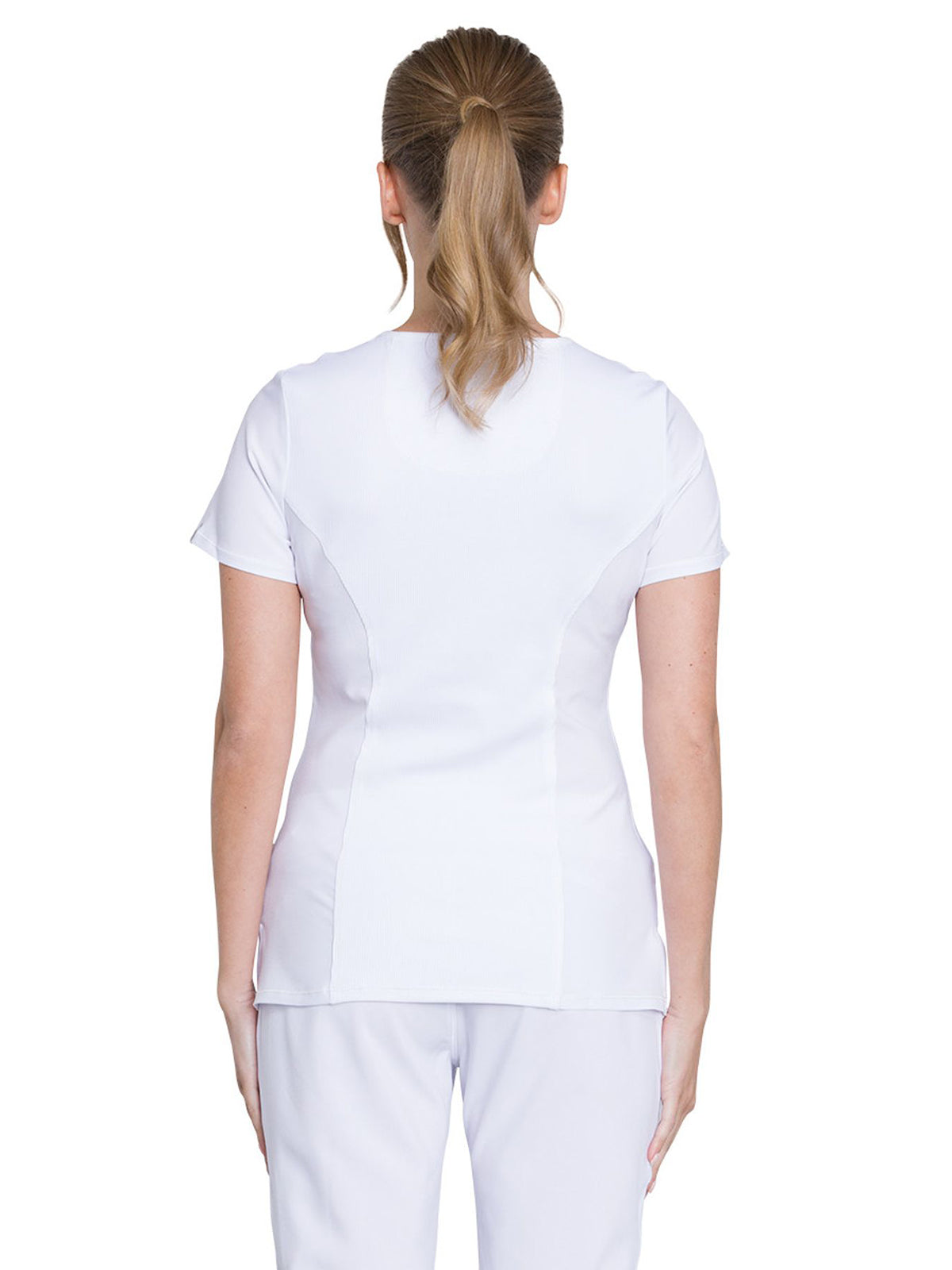 Women's 4-Pocket Mock Wrap Scrub Top