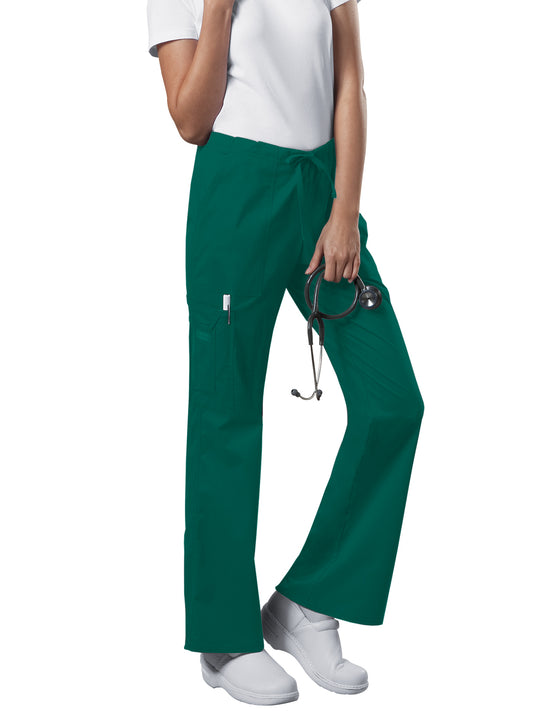 Women's Mid Rise Drawstring Cargo Scrub Pant