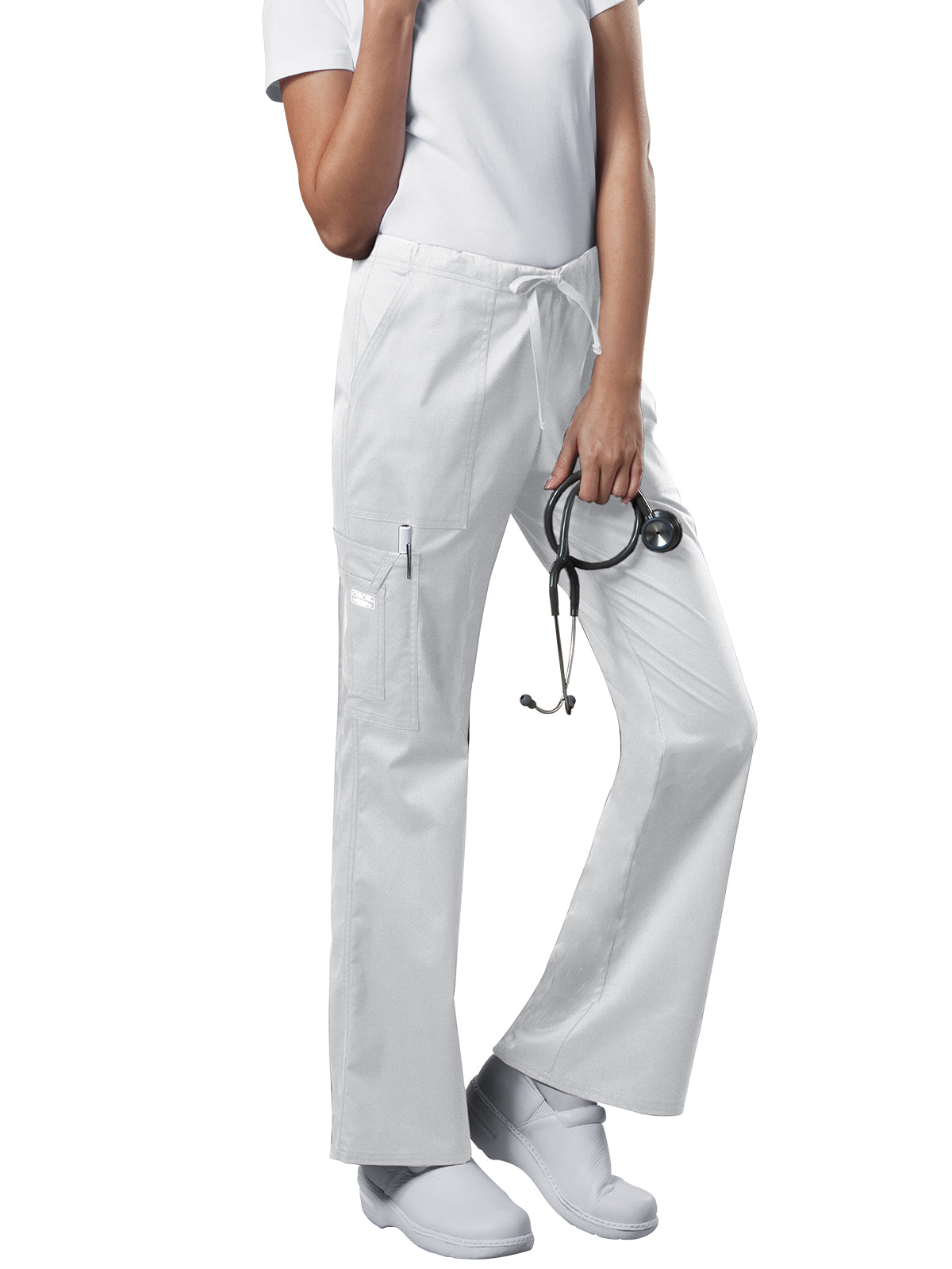 Women's Mid Rise Drawstring Cargo Scrub Pant