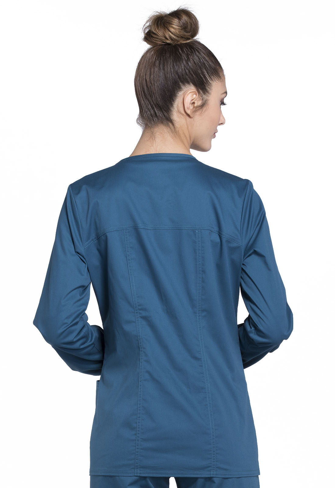 Women's 3-Pocket Zip Front Scrub Jacket