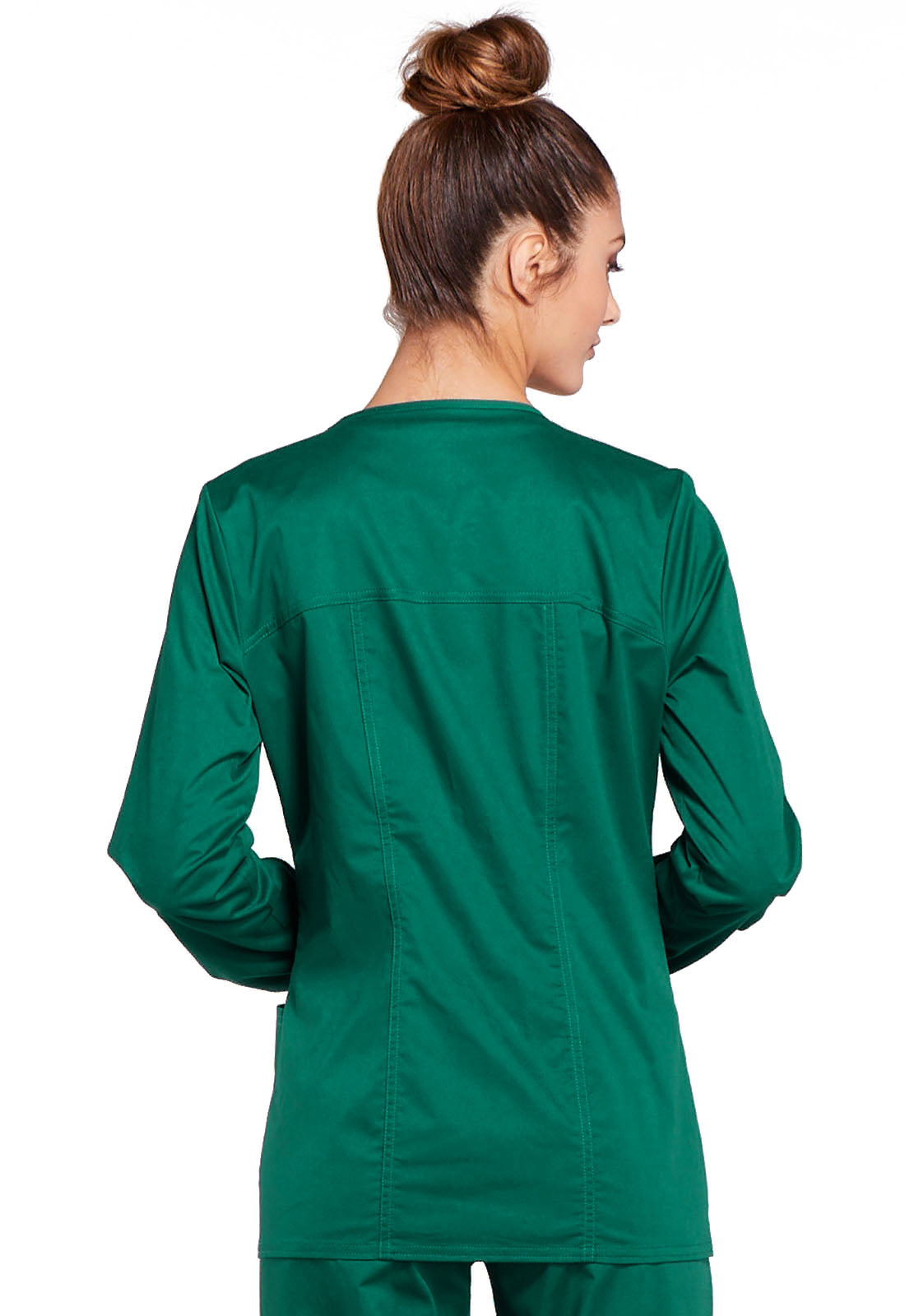 Women's 3-Pocket Zip Front Scrub Jacket