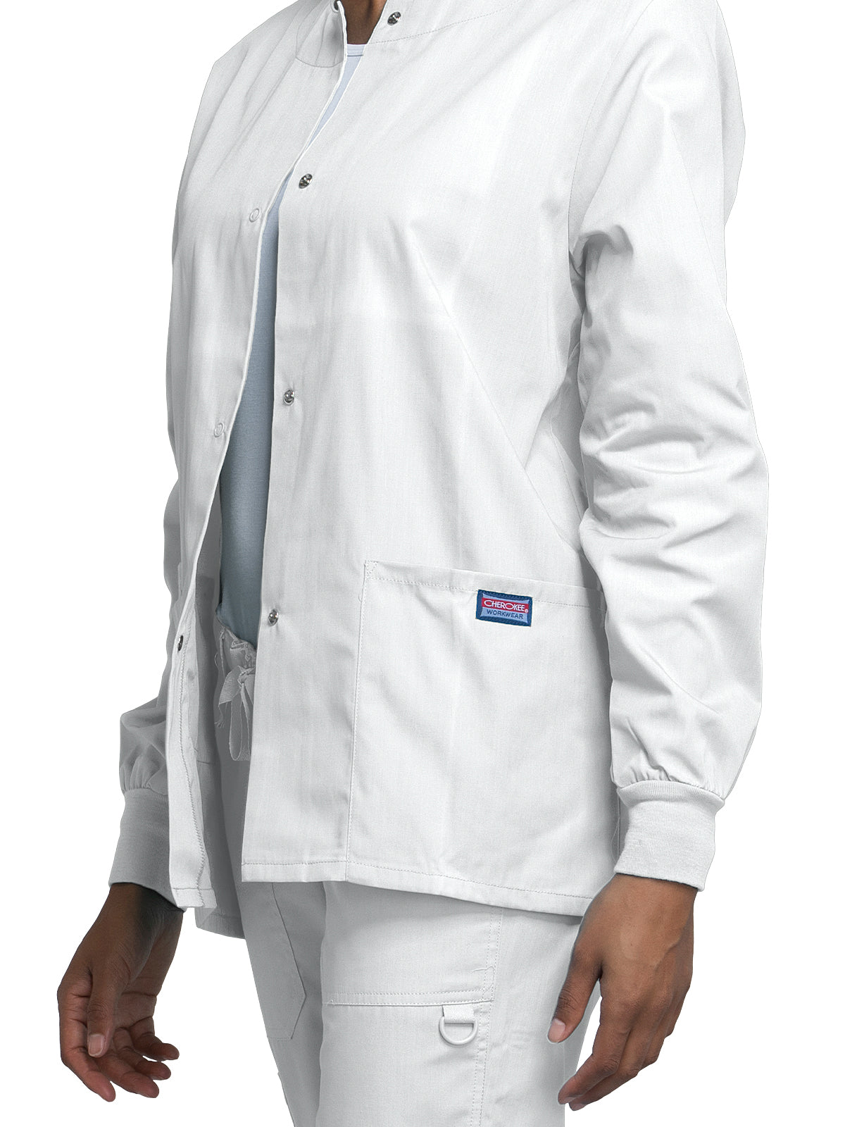 Women's Snap Front Scrub Jacket