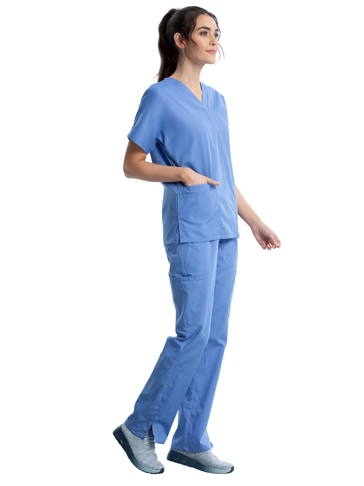 Women's 2-Pocket V-Neck Scrub Top