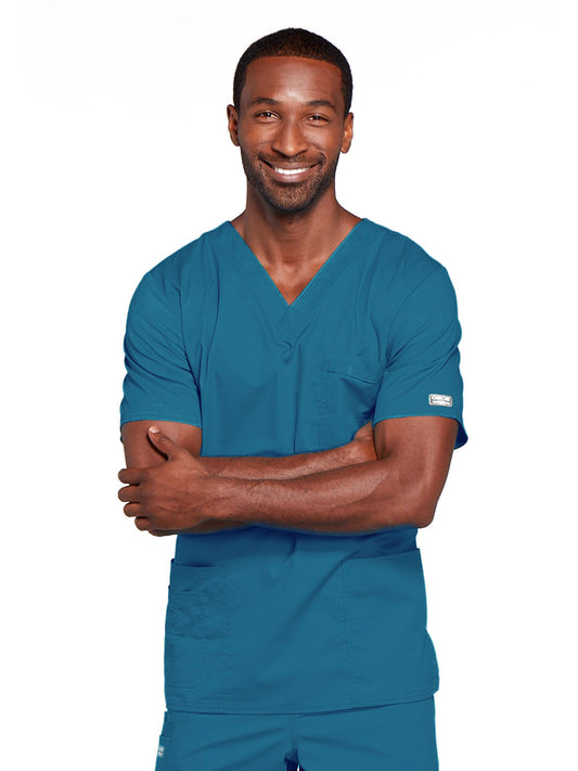 Unisex 2-Pocket V-Neck Scrub Top