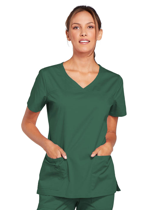 Women's 3-Pocket V-Neck Scrub Top