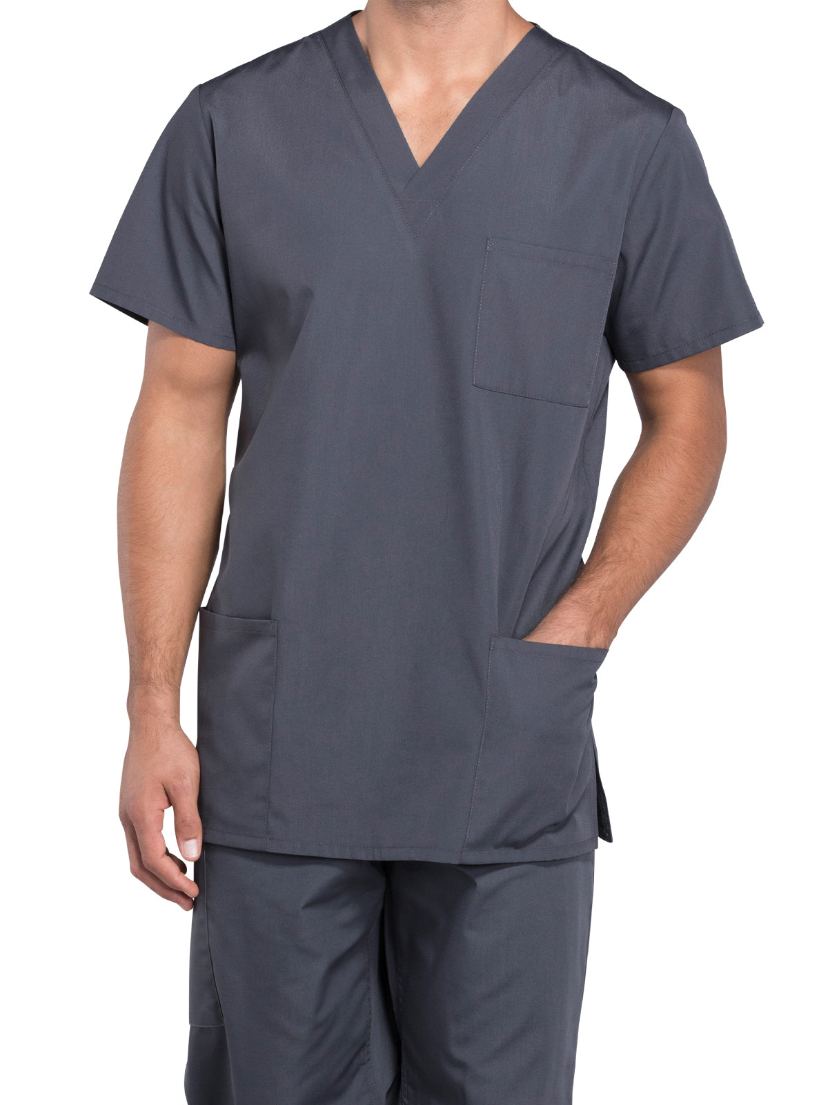 Unisex 3-Pocket V-Neck Scrub Top