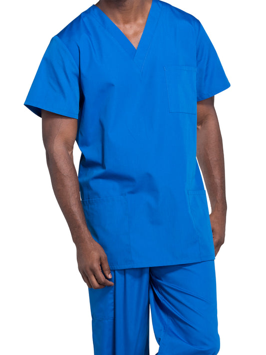 Unisex 3-Pocket V-Neck Scrub Top