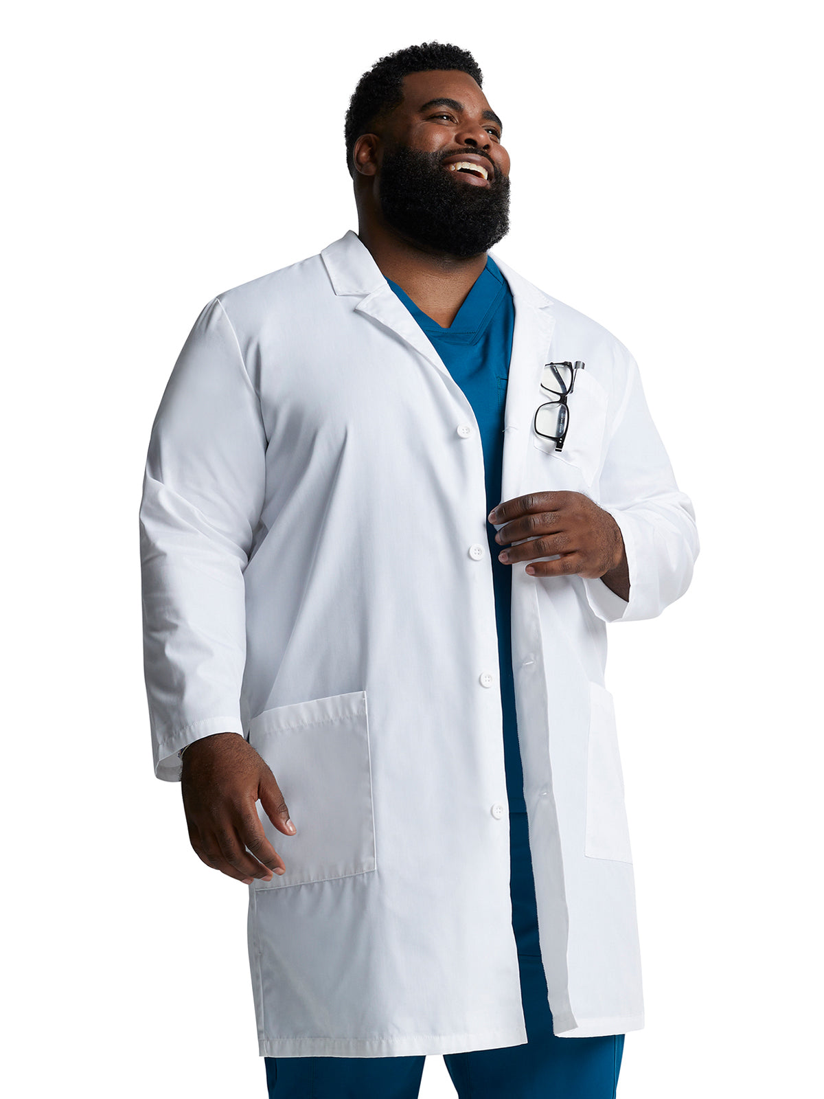 Unisex Three-Pocket 40" Full-Length Lab Coat