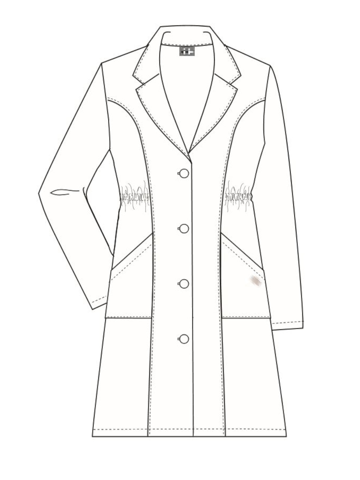 Women's Three-Pocket 34" Mid-Length Lab Coat