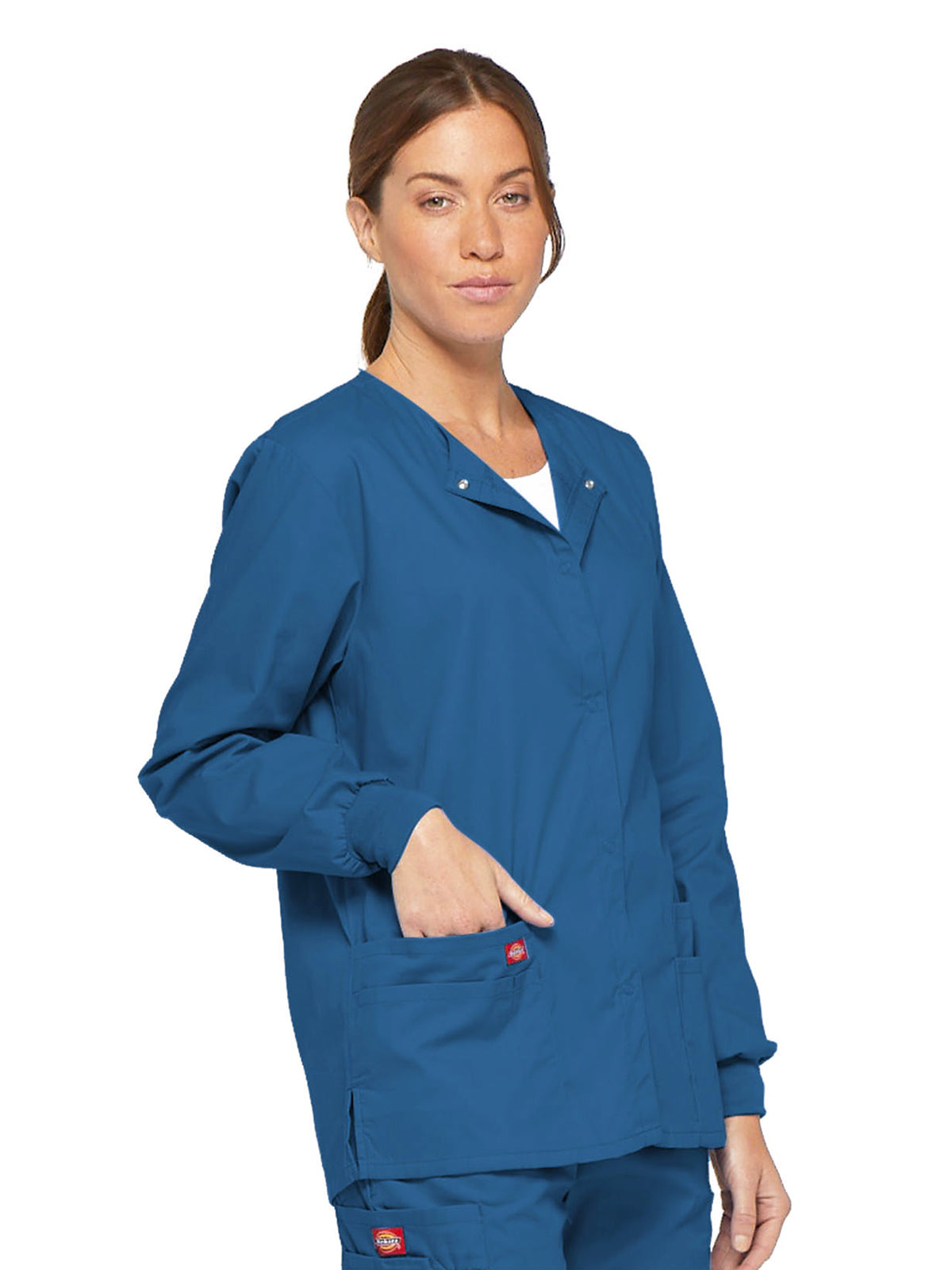 Women's 6-Pocket Snap Front Warm-Up Jacket