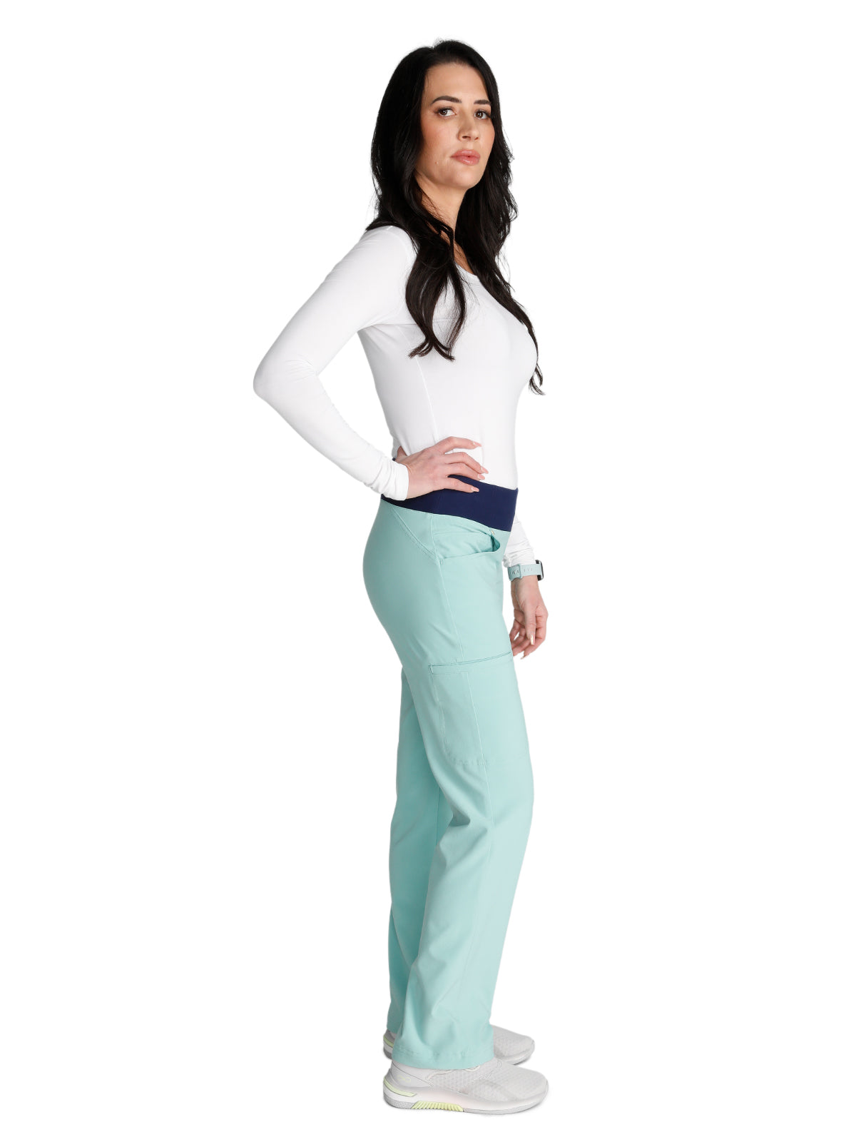 Women's 4-Pocket Mid Rise Scrub Pant