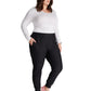 Women's Mid Rise Tapered Leg Drawstring Pant