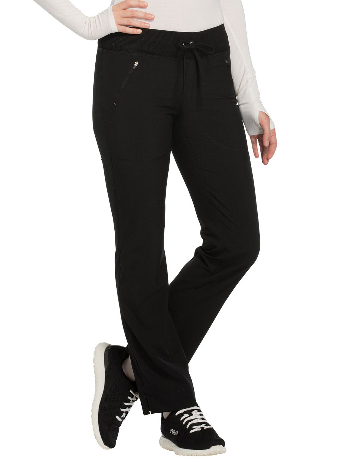 Women's 4-Pocket Mid Rise Tapered Leg Scrub Pant