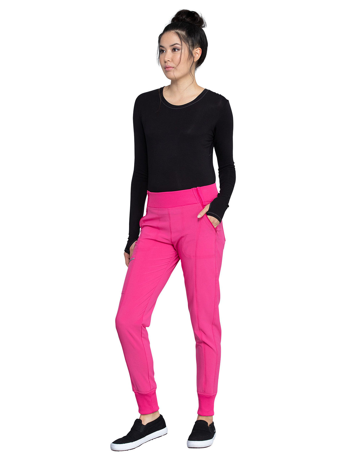 Women's Elastic Waistband Mid Rise Jogger Pant