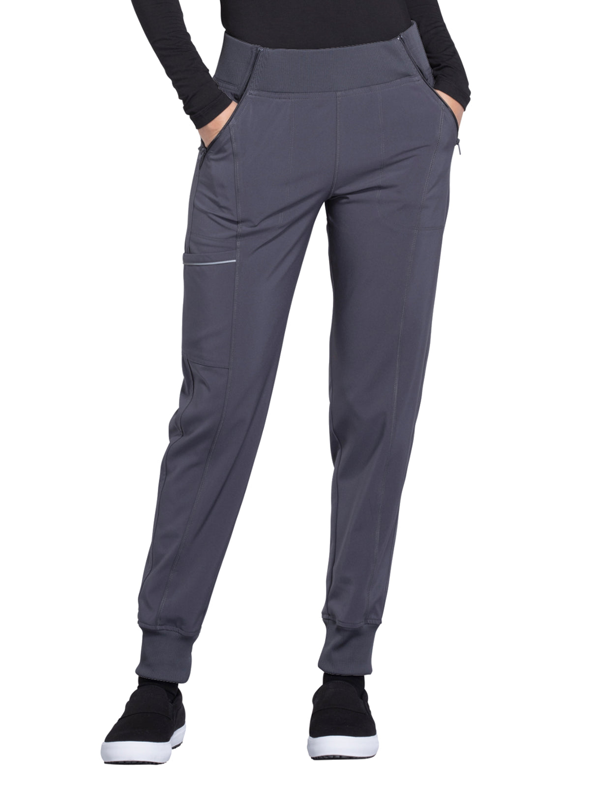 Women's Elastic Waistband Mid Rise Jogger Pant