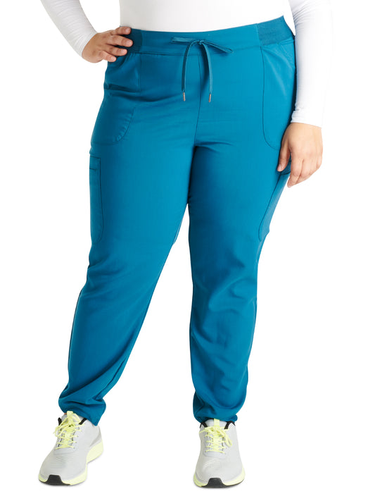 Women's Mid Rise Pull On Jogger Scrub Pant