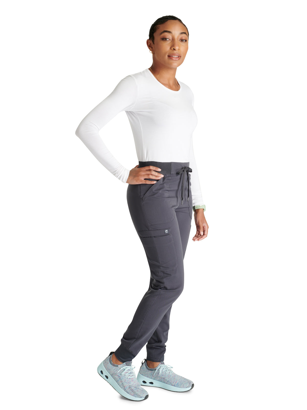 Women's Mid Rise Pull On Jogger Scrub Pant