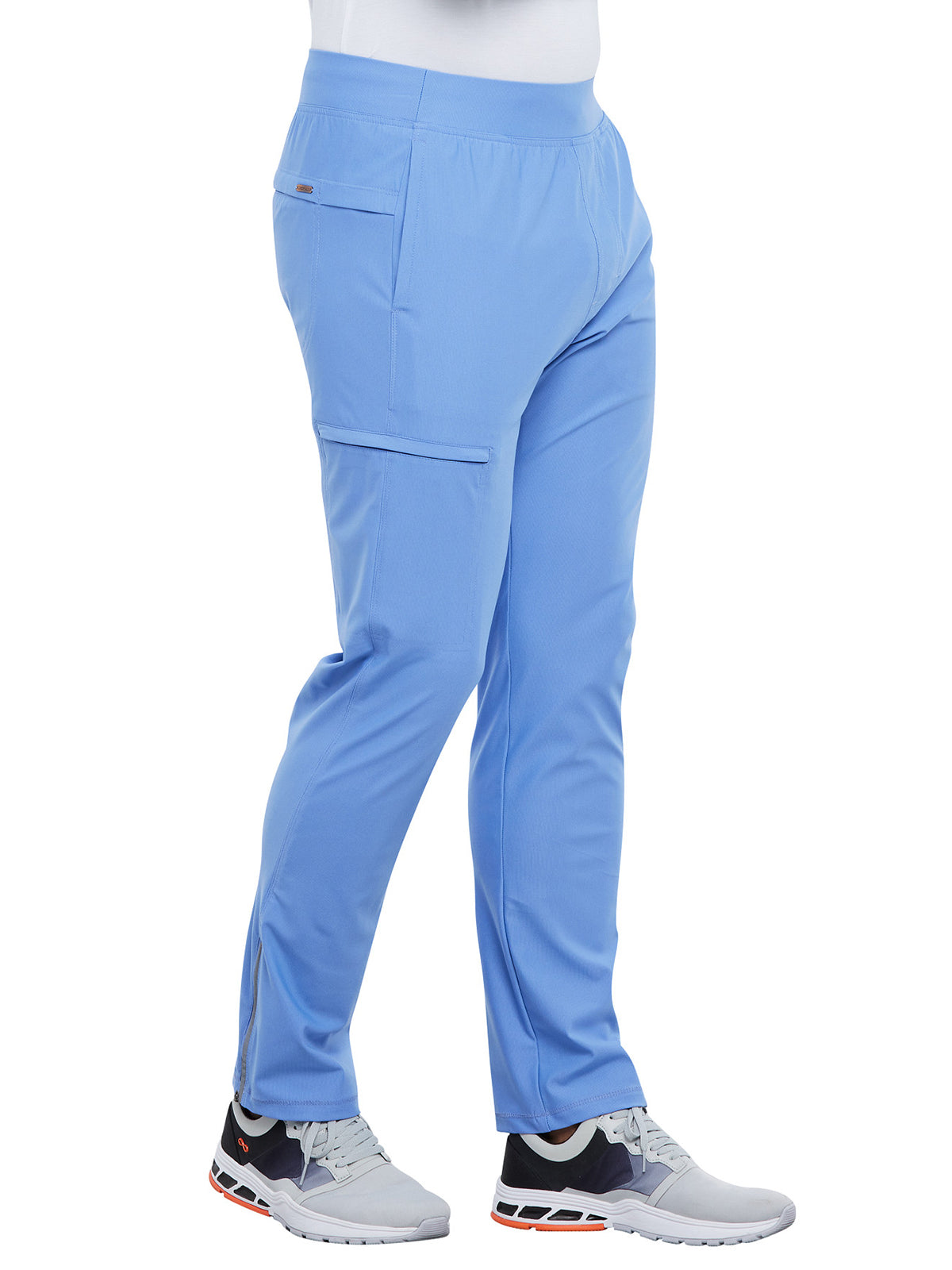 Men's Faux Front Fly Tapered Leg Pull-on Scrub Pant