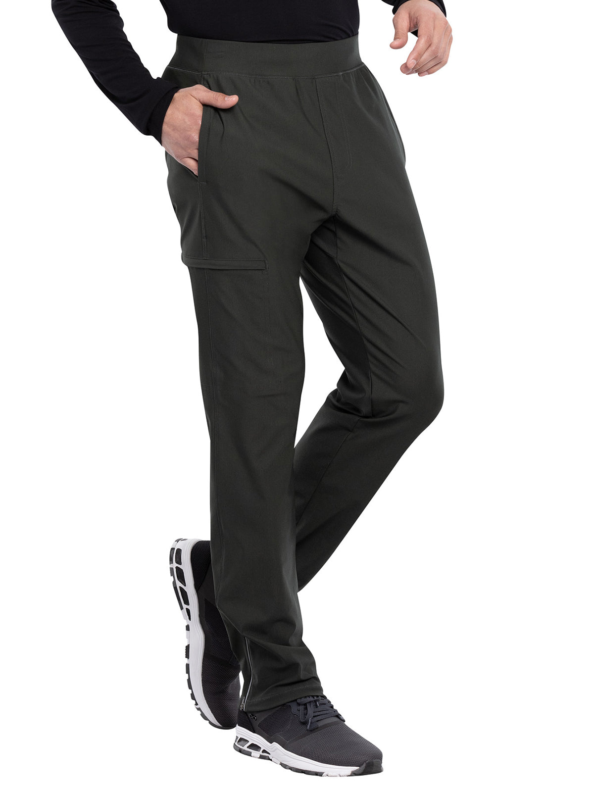 Men's Faux Front Fly Tapered Leg Pull-on Scrub Pant