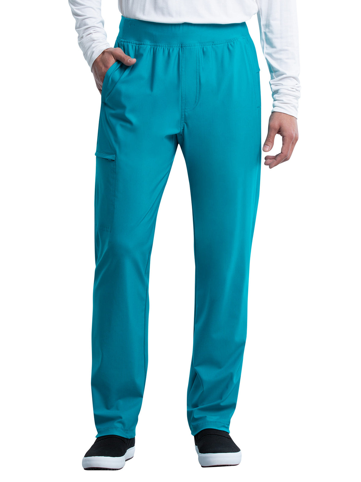 Men's Faux Front Fly Tapered Leg Pull-on Scrub Pant