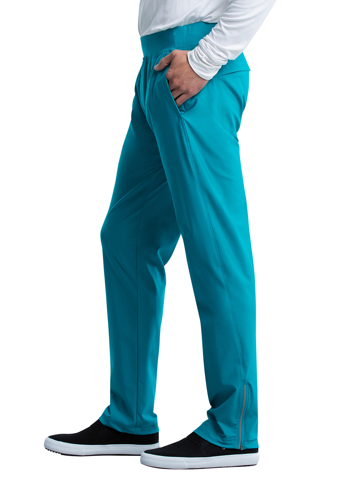 Men's Faux Front Fly Tapered Leg Pull-on Scrub Pant