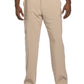 Men's Zip Fly Button Closure Tapered Leg Pant