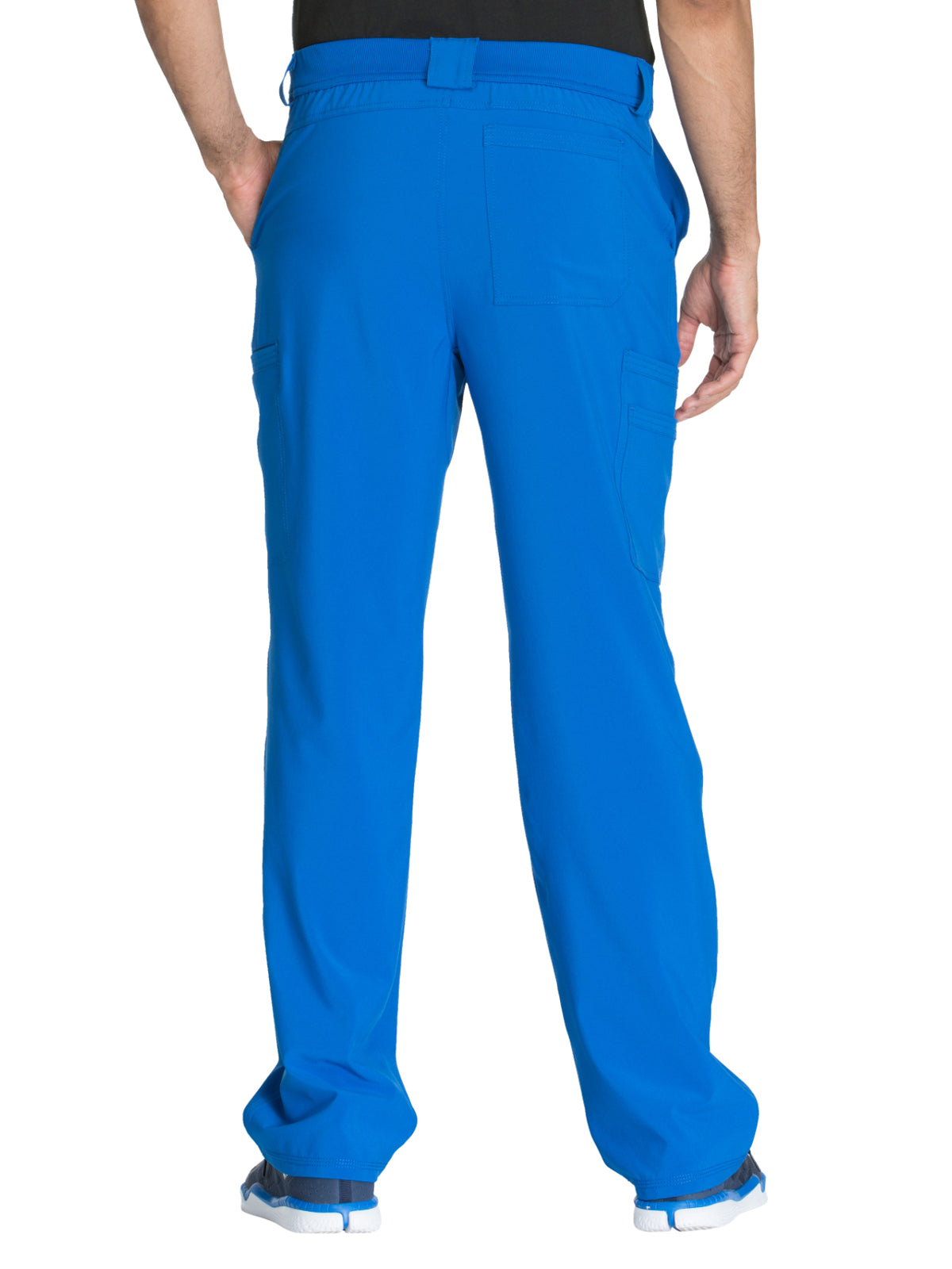 Men's Zip Fly Button Closure Tapered Leg Pant