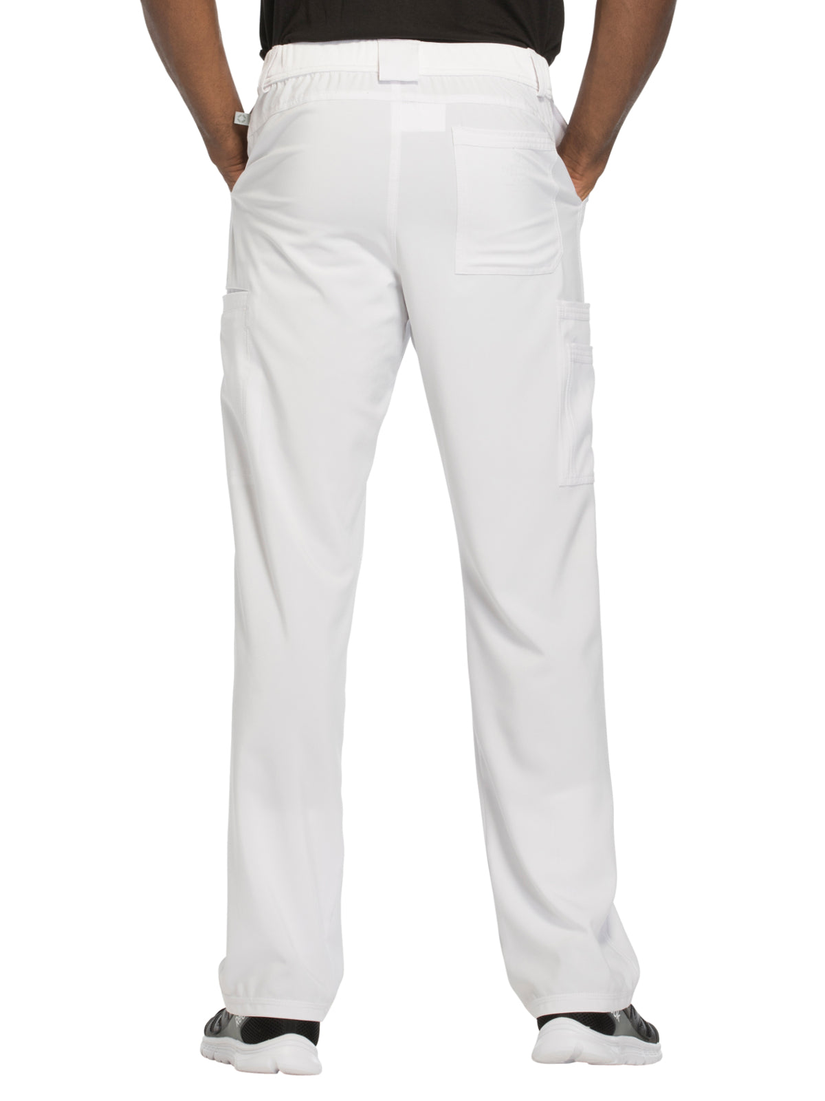 Men's Zip Fly Button Closure Tapered Leg Pant