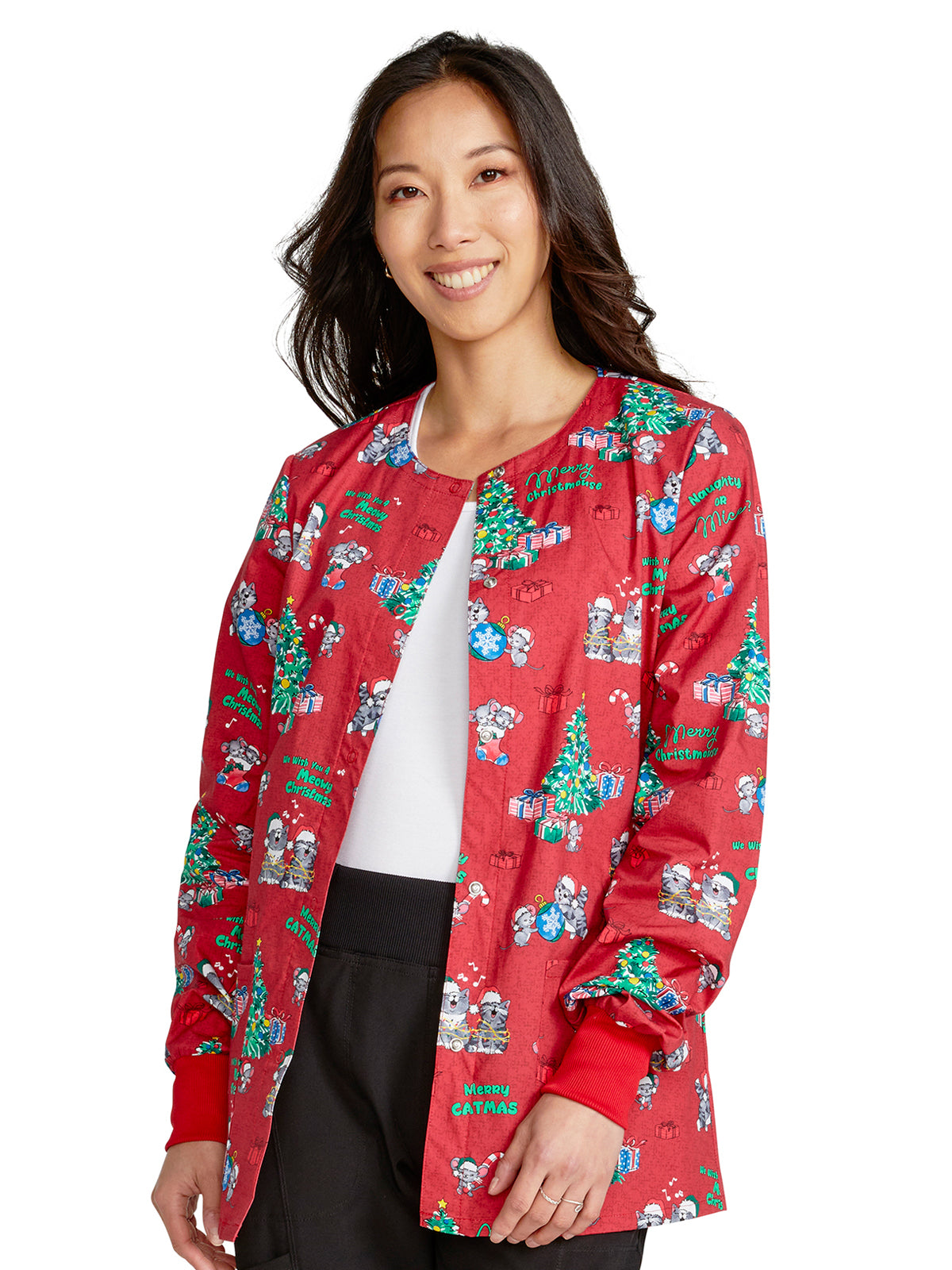 Women's Snap Front Print Jacket