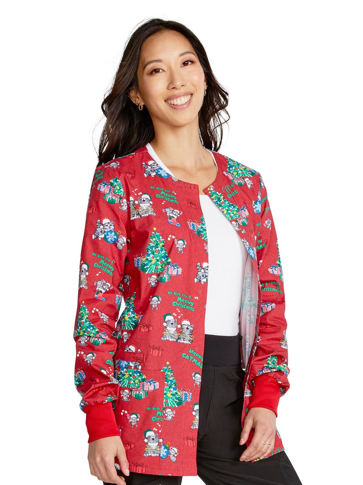 Women's Snap Front Print Jacket