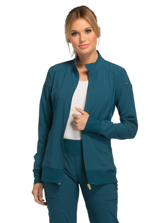 Women's 2 Pocket Zip Front Scrub Jacket