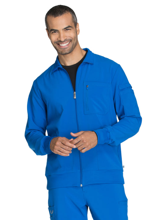 Men's 5-Pocket Zip Front Scrub Jacket