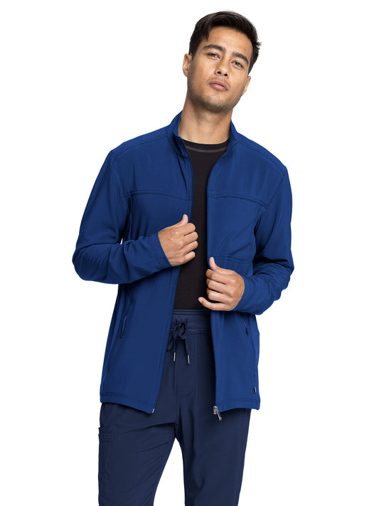 Men's Stand-up Collar Zip Front Jacket