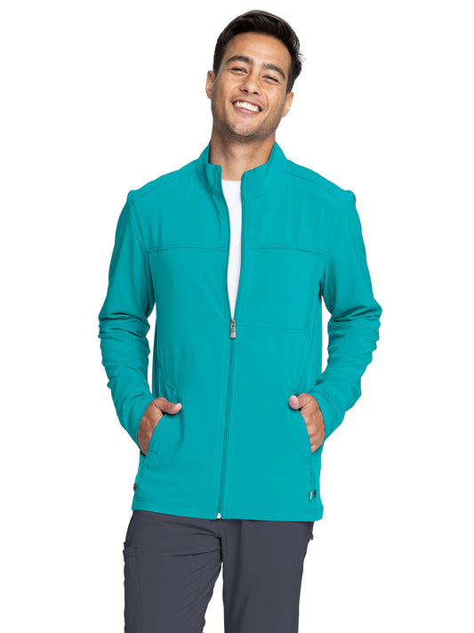 Men's Stand-up Collar Zip Front Jacket