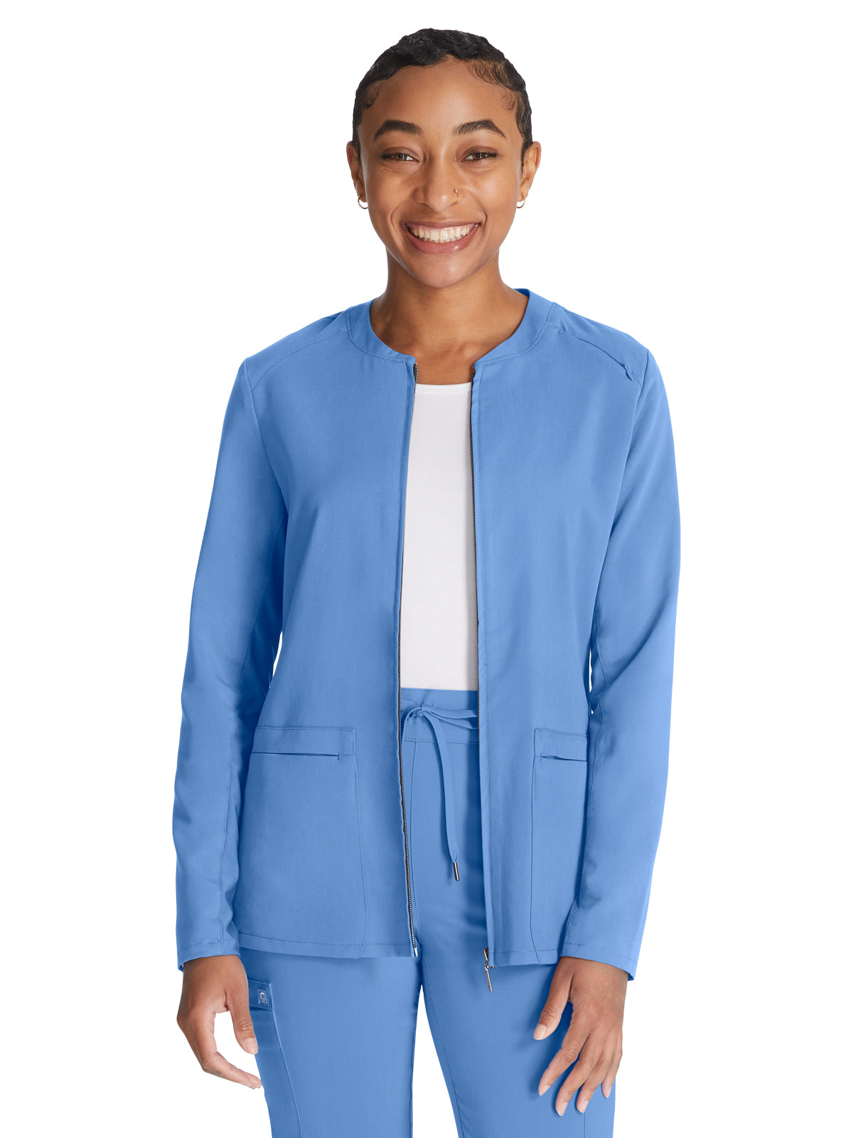 Women's Zip Front Scrub Jacket