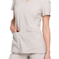 Women's 2 Pocket V-Neck Knit Side Panel Top