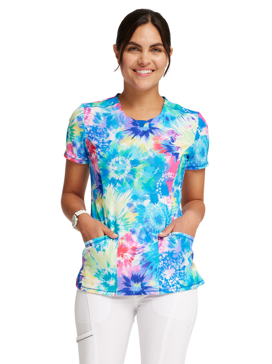 Women's Round Neck Print Top