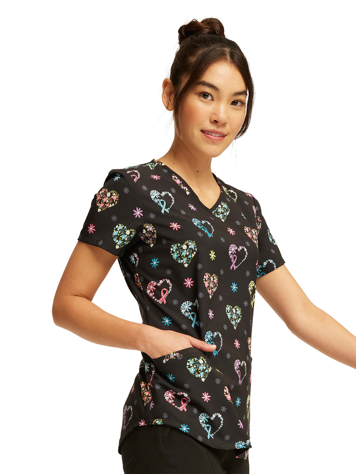 Women's V-Neck Print Top