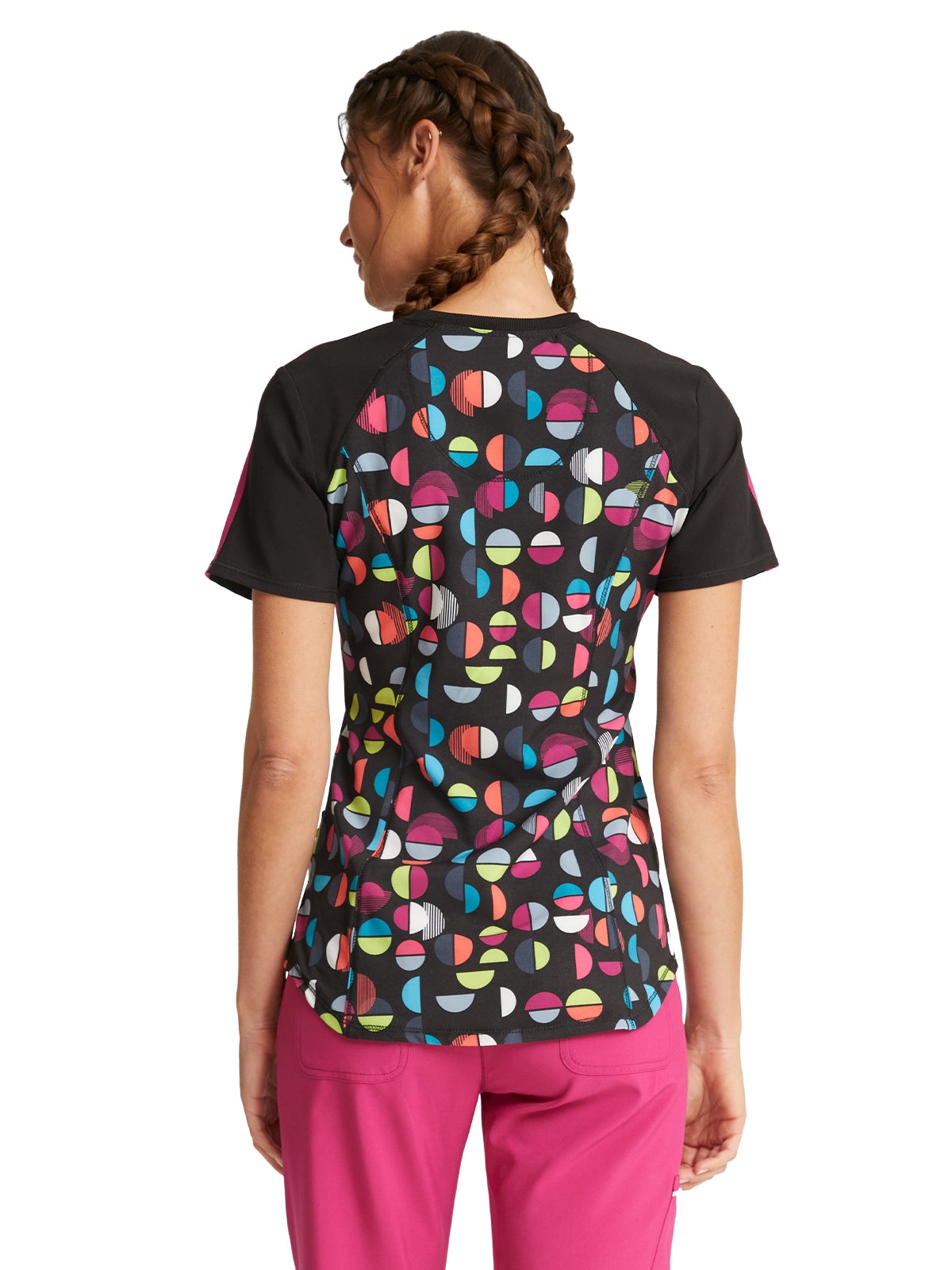 Women's V-Neck Print Scrub Top