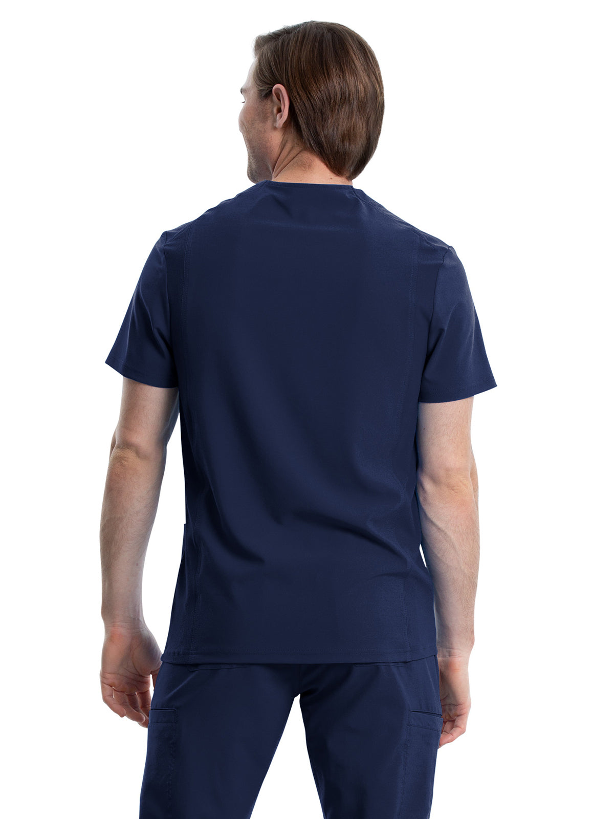 Men's Four-Pocket V-Neck Scrub Top